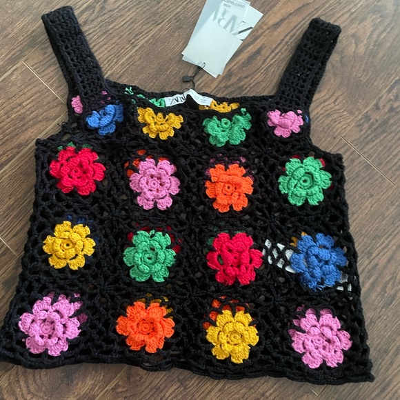 NWT Zara Crochet Top XS - Picture 8 of 12